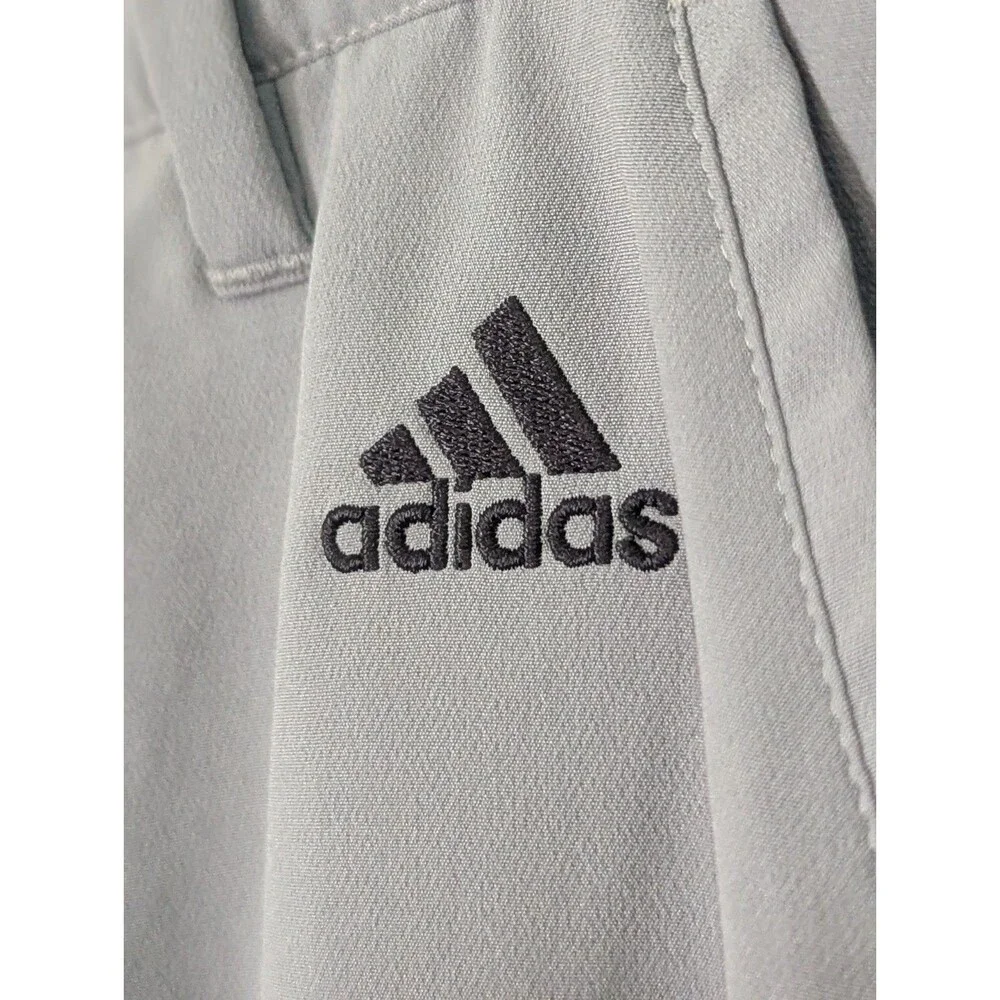 ADIDAS Golf Chino Pants Mens 32x32 Gray Performance Stretch Lightweight Logo